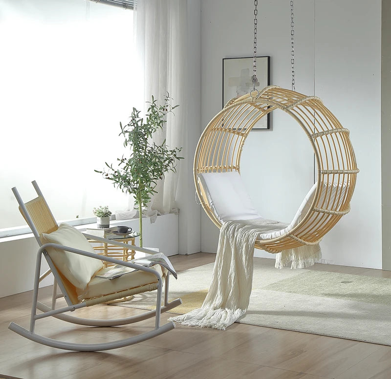 Interior and exterior swings for household balcony hammock outdoor imitation rattan chair round cradle chair hanging chair
