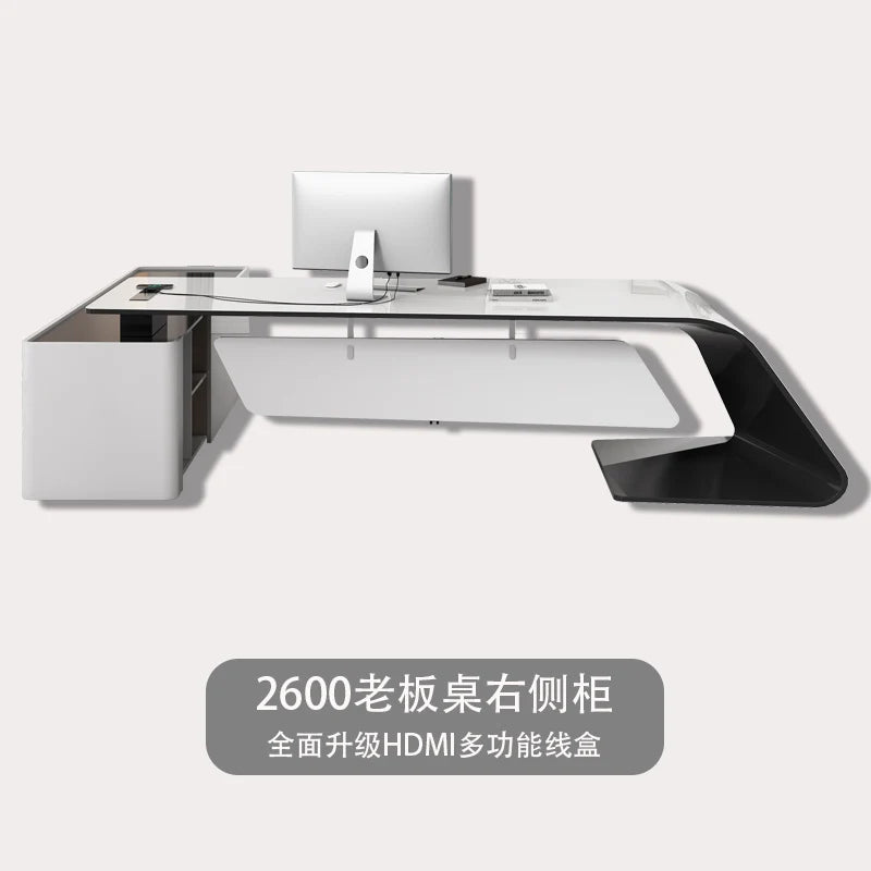 JC Asthetic Executive Luxury Desk Manager L Shaped Modern Designer Computer Table Organizer Workstation Escritorio Office Furnit