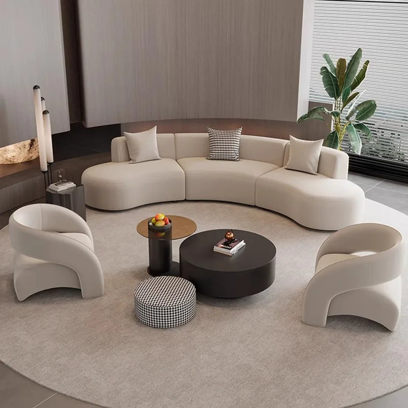 Hotel lobby sofa coffee table combination sales office negotiation rest area reception beauty salon club corner arc