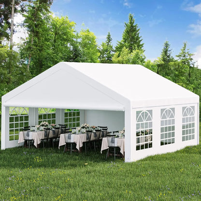 Heavy Duty Outdoor Event Wedding Party Tent with Removable Sidewalls for Parties, Weddings, BBQ, Temporary Shelter