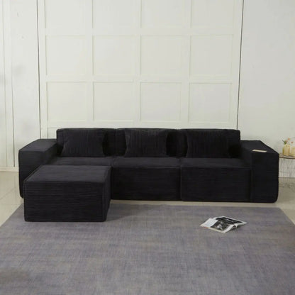 Compressed SofaNew Design Living Room Furniture L-Shape Sectional Sofa Comfortable Fluffy Vacuum Compressed Comfy Sofa Set Modul