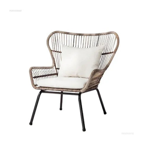 Nordic Outdoor Rattan Table and Chairs Combination Leisure Garden Furniture Sets High-end Open-air Patio Furniture Outdoor Set