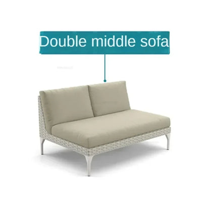 Modern Leisure PE Rattan Outdoor Sofas Set Patio Balcony Lounge Chair Simple Home Waterproof Sun Protection Set Garden Furniture