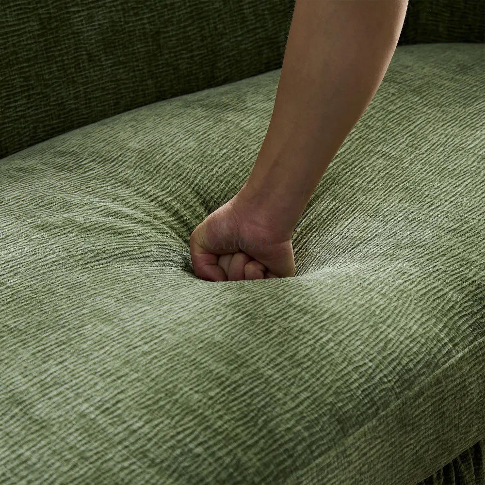 92.13 modern design curved sofa living room sofa, upholstered fabric 4-seat sofa