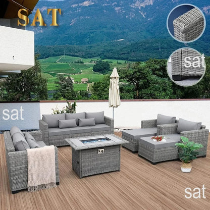Outdoor Furniture Sets Patio Furniture Set With Fire Pit Patio Couch Outdoor Chairs Propane Fire Pit Table #