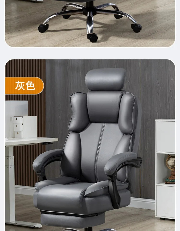 Headrest Pillow Office Chair Cushion Wheels Leather Luxury Modern Office Chair White Lounge Cadeiras De Gamer Home Accessories