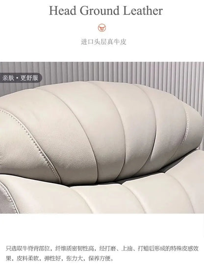 European leather sofa first layer cowhide combination living room villa luxury ebony sofa style fully furnished small apartment