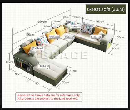 Hotel Composable Sofa Set Furniture Bed Sets Couch Living Room Home Luxury Sectional Sofas