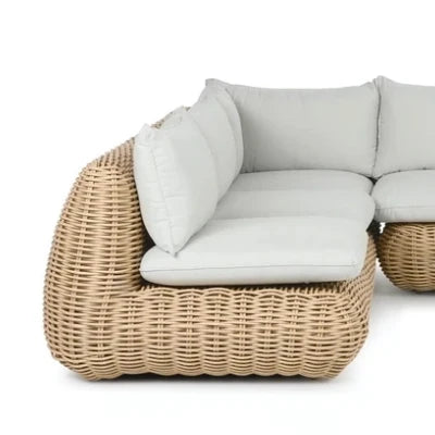 Outdoor rattan woven sofa, balcony, courtyard sofa, coffee table, outdoor rattan woven furniture