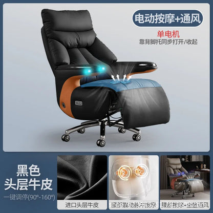 Intelligent electric leather office chair study computer chair president chair high frequency pulse