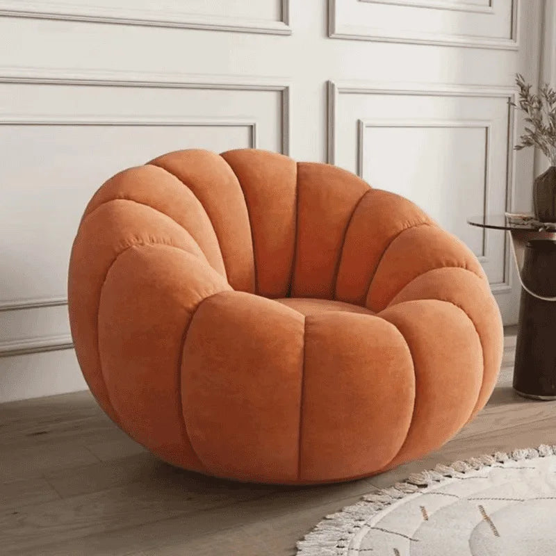 JC Lazy Pumpkin Sofa Sleepable and Reclining Lounge Chair Living Room Small Apartment Swivel Sofa Chair