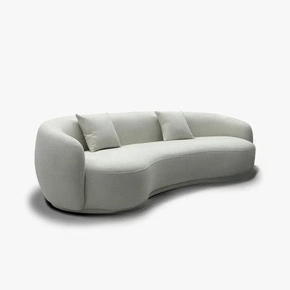 Semicircle, curved, sofa, moon model, special shaped, living room, furniture, cream wind