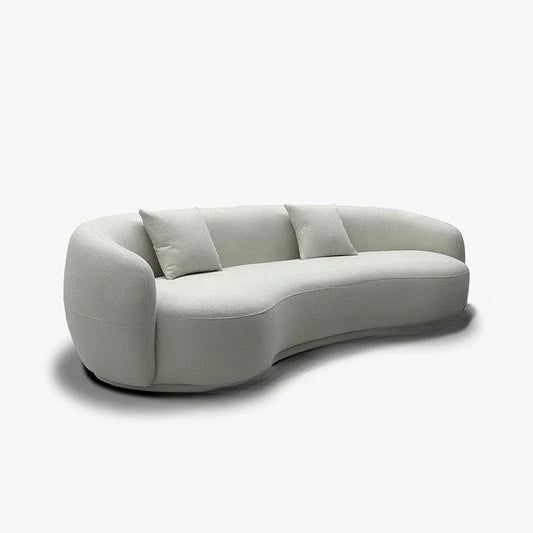 Semicircle, curved, sofa, moon model, special shaped, living room, furniture, cream wind