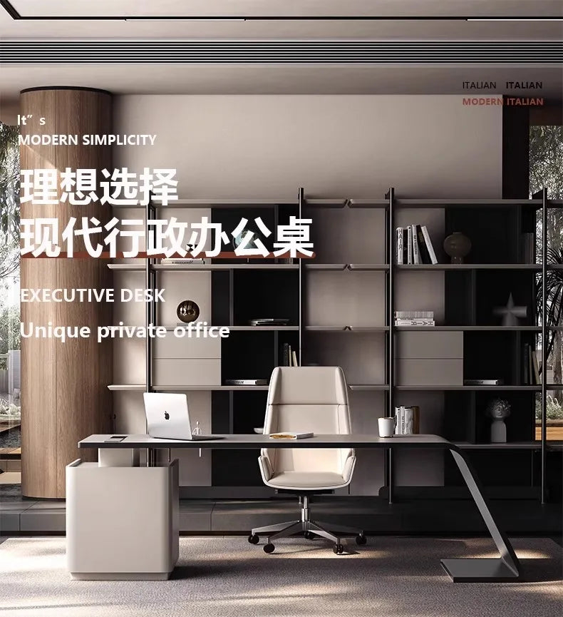 Luxury Paint Office Desk High-end Simple Modern Creative Boss Desk President Manager Mesas De Escritorio Office Furniture