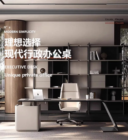 Luxury Paint Office Desk High-end Simple Modern Creative Boss Desk President Manager Mesas De Escritorio Office Furniture