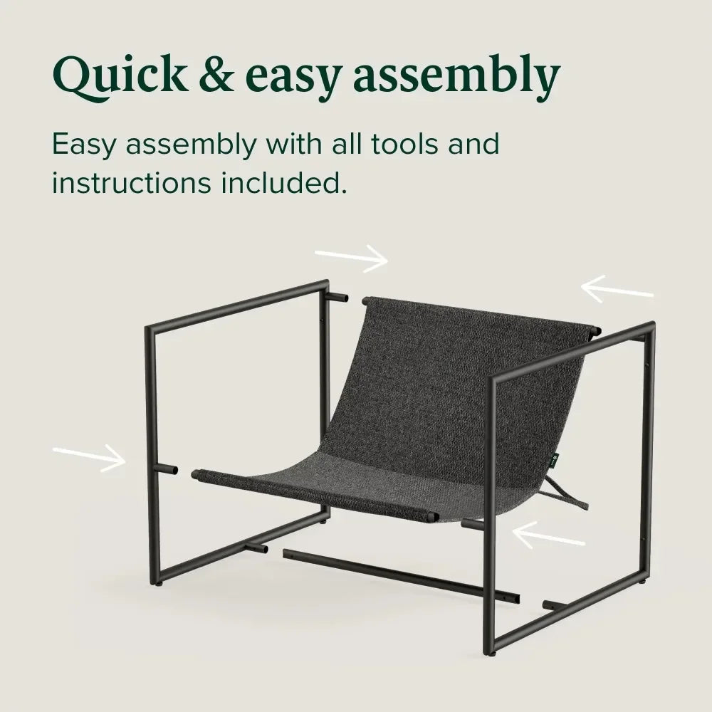 jz Aidan Metal Framed Sling Accent Chair