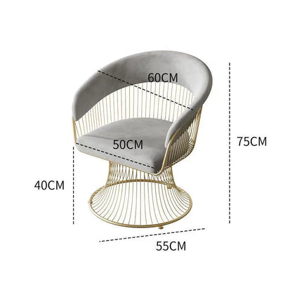 Simple cream-style swivel chair, compact light luxury sofa chair, suitable for small living rooms, balconies and home use