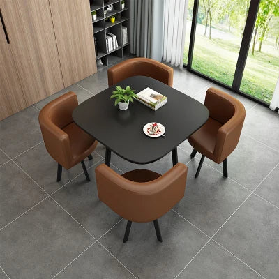 Wholesale Modern   Dining Table Sets 4 6 Chairs Dining Table Wooden Restaurant Cafe Chatting Table