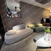 DBFVelvet pebble normcore living room beauty salon reception rest area compression sofa z626 310*130*75