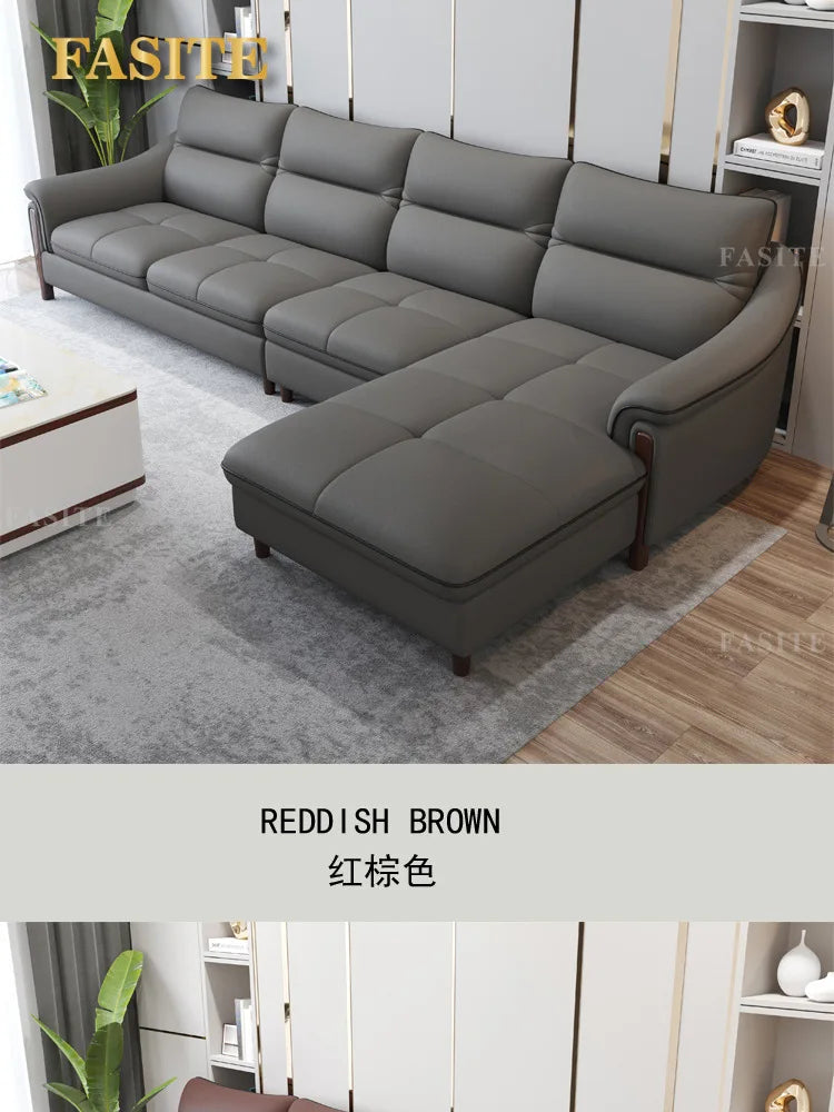 Sofa living room simple modern first layer cowhide corner combination furniture