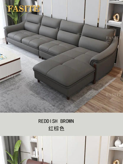 Sofa living room simple modern first layer cowhide corner combination furniture