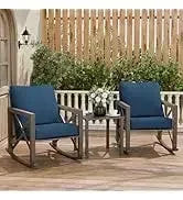 QAZ8-7 Piece Patio Furniture Set Fire Pit Table. Outdoor Conversation Sets Wicker Rattan Sectional Sofa with Coffee TSZ