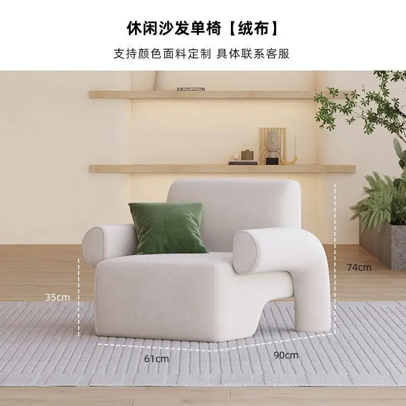 Living room simple modern cream style rental house fabric sofa straight row light luxury bedroom cloud sofa