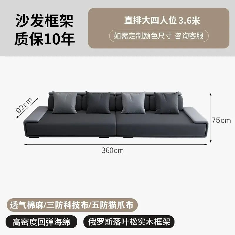 Nordic Living Room Sofas Recliner Minimalist Apartment Straight Sofas Fabric Comfortable Divani Da Soggiorno Home Furniture
