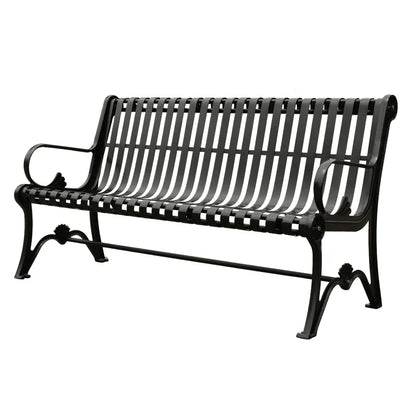 Park chair outdoor bench, cast iron art, community square leisure seat, courtyard outdoor shopping mall lounge area
