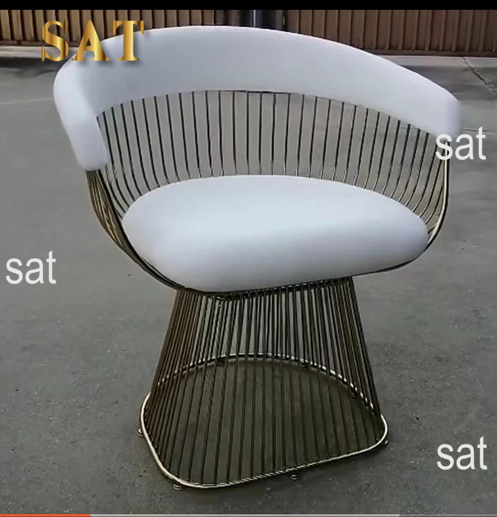 ForNordic Wrought Iron Home Single Chair Sofa Dining Chair pink Lounge Chair Can Be Customized Colors