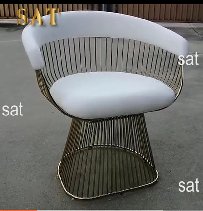 ForNordic Wrought Iron Home Single Chair Sofa Dining Chair pink Lounge Chair Can Be Customized Colors