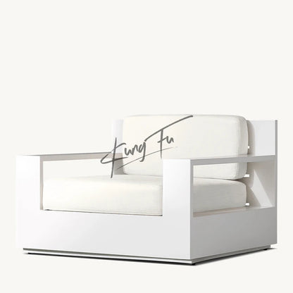 Modern Outdoor Furniture Luxury All-Weather Backyard Hotel Terrace Aluminum Alloy Garden Sofa