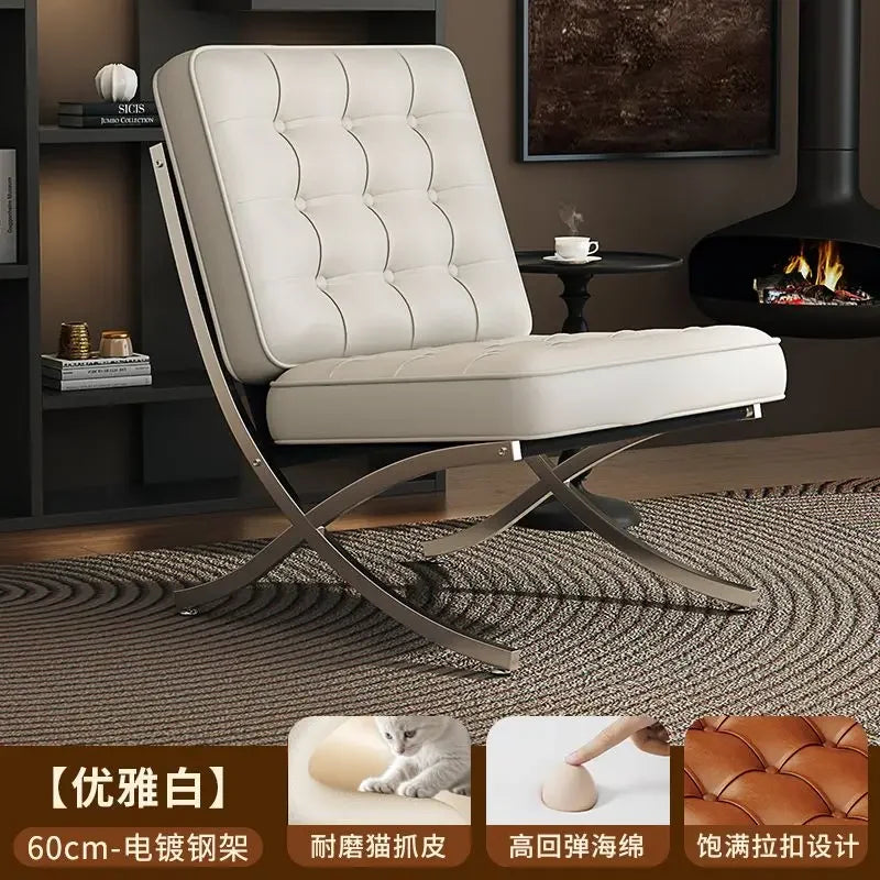 Balcony Throne Relax Reading Modern Room Decor Fashion Chairs Black Metal Living Room Chairs Comfortable Sillones Home Design