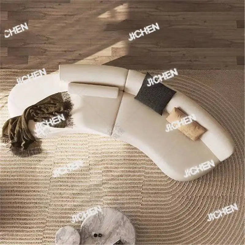 JC Semicircular Curved Special-shaped Sofa, Resting Area, Reception, Beauty Salon Office, Hotel Lobby, Sales Office,