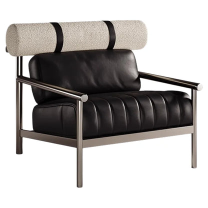 Simple Living Room Chair Sofa Stainless Steel Designer Modern Lounge Stools Bedroom Reception Fauteuil Salon Furniture Home