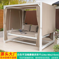 Outdoor Swing Garden Rocking Chair Wrought Iron Double Adult Balcony European Shaker Patio