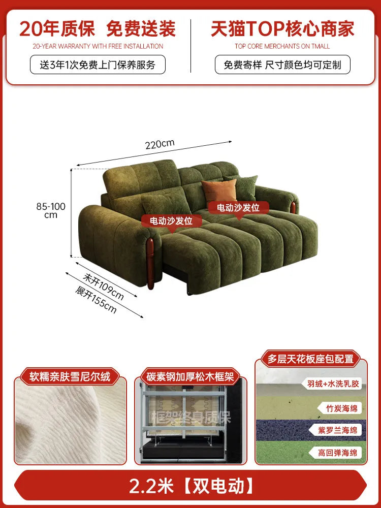 Extendeble Adults Electric Sofa Green Bed Loveseat Armchair Electric Sofas Floor Living Room Muebles Para El Hogar Furnitures