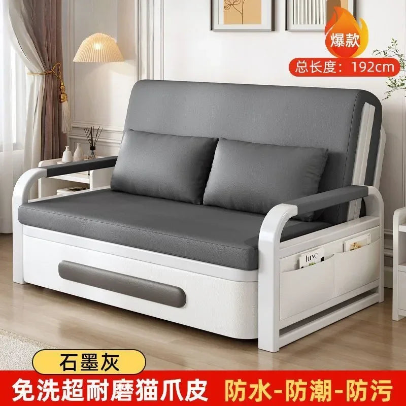 Sofa bed integrated dual-purpose small apartment Internet celebrity balcony multi-function retractable bed New technology