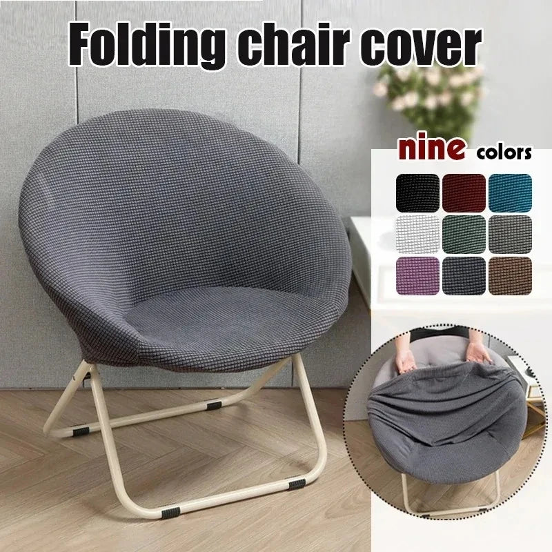 Comfortable Folding Chair Cover Cozy Moon Chair Relaxing Sun Chair Protector Stretchy Soft Cushion Portable Padded Seat Cover