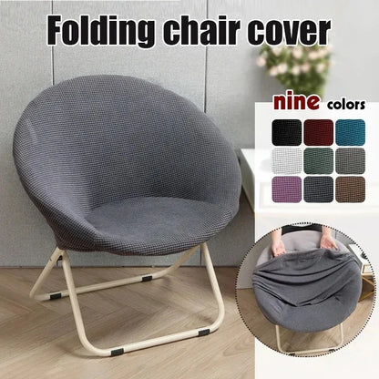Comfortable Folding Chair Cover Cozy Moon Chair Relaxing Sun Chair Protector Stretchy Soft Cushion Portable Padded Seat Cover