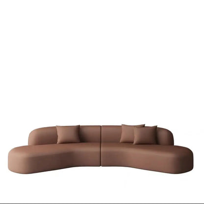 Beauty salon clubhouse lounge area curved sofa coffee table combination