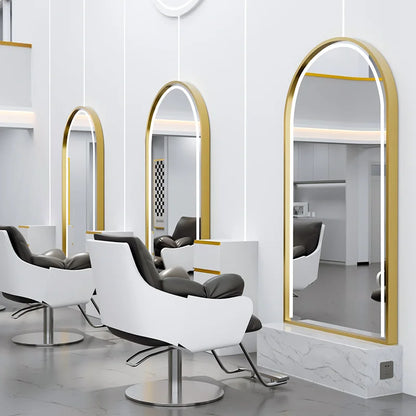 HJ Barber Shop Mirror Quick Cut Special Mirror Hair Salon Internet celebrity hair salon Full Lamp Mirror