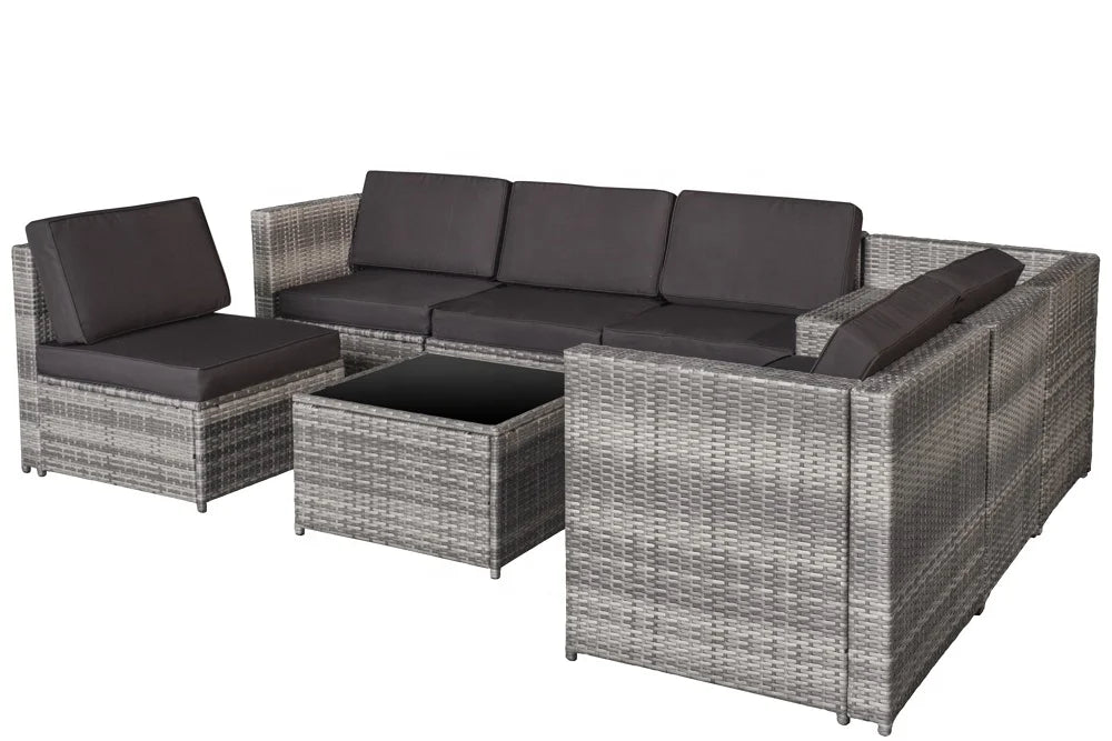 Hot SalesFactory Price Wicker Rattan Indoor/Outdoor Furniture Garden Sofa Set 8 PCS Wholesale Suppliers