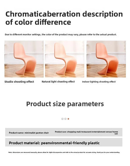 XJBS7 #Nordic Home Dining Pandong Chair Plastic Chair Back Stool Hospitality Waiting Chair