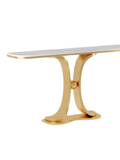 Light luxury entrance table New Chinese  table against the wall Living room Semicircular