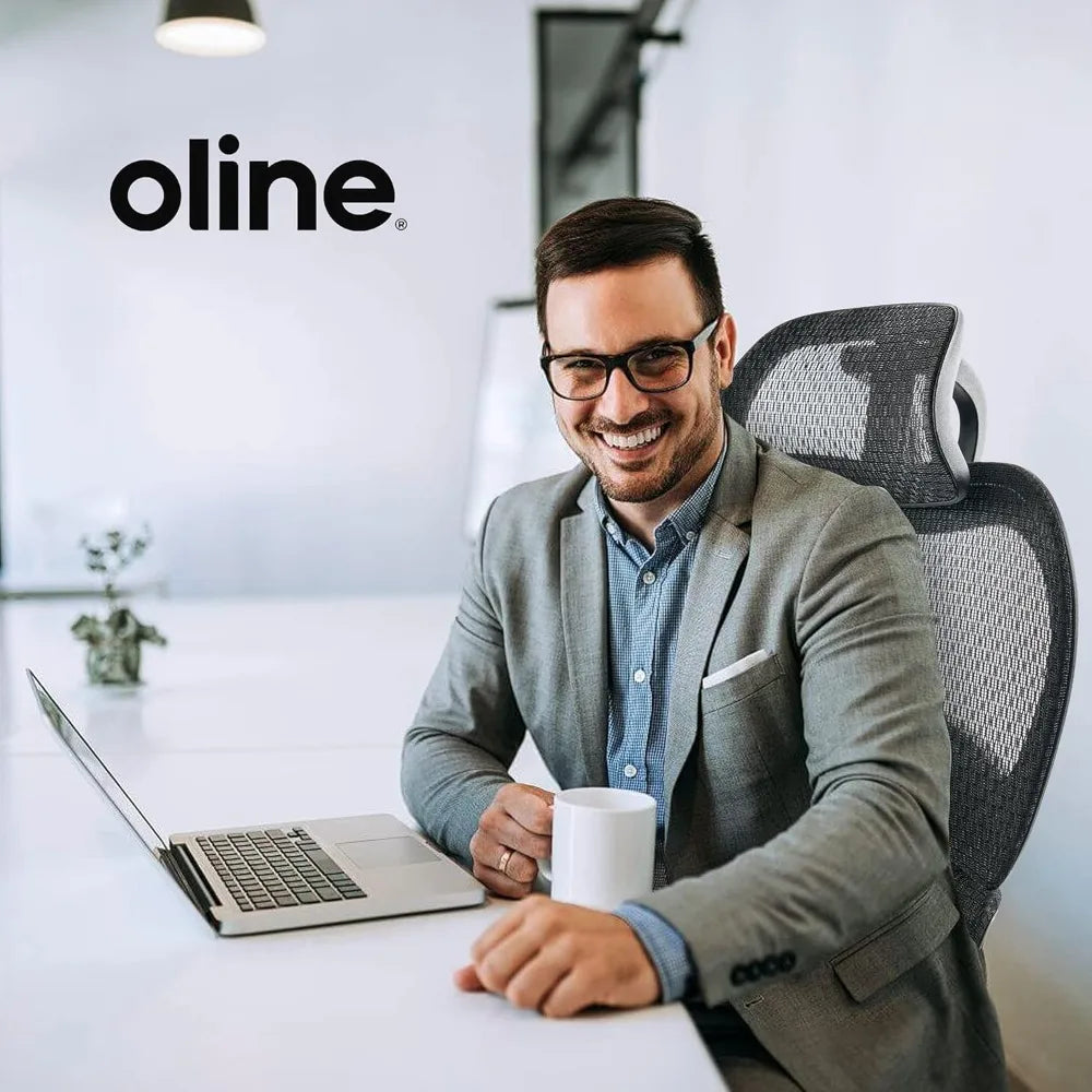 Ergonomic Office Chair with Adjustable Armrests, Lumbar Support, and Mesh Material
