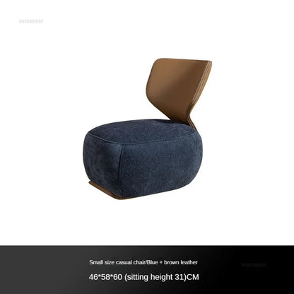 Modern Designer Leisure Living Room Chair Balcony Back Chair Living Room Furniture Nordic Luxury Small Apartment Lazy Sofa Chair