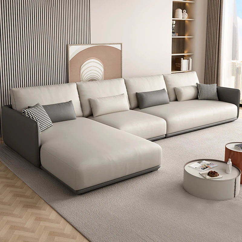 Designer Simple Soft Couches Living Room Comfortable Wood Luxury Modern Sofa Puffs Nordic Home Couch Wohnzimmer Home Furniture
