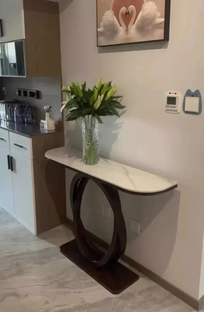 Luxury Iron Console Table Italian Semi-circular Entrance Cabinet Tables Home Furniture Creative Corridor Entryway Table