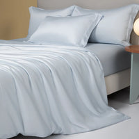 Premium 4/6pcs Egyptian Cotton Bed Sheet Set Soft Long Staple Cotton Bedding Set Luxury Silky Fitted Sheet Flat Sheet Pillowcase